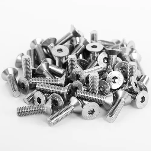 Produktbild: Topnorm24 - Senkschrauben M3x14 mm - 50 Stück mit Innensechskant Edelstahl DIN 7991 V2A A2 VA Schrauben metrisches Vollgewinde für Muttern und Unterlegscheiben (M3x14 (50 Stück))