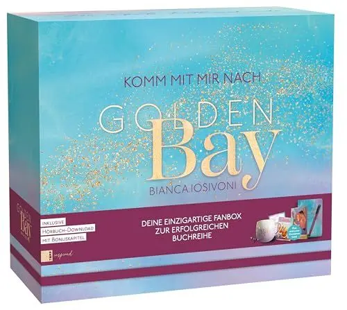 Produktbild: Golden Bay Fanbox: Geschenkbox mit Hörbuch, Bonuskapitel, exklusiver Character Card, Kartenhalter, Tasse, Notizbuch, Armband UVM.