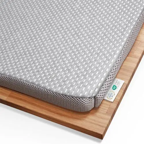 Produktbild: Topper 90x200cm RenewON | Testsieger 2021 | Ergonomische Memory-Schaum Auflage | Atmungsaktiv und Feuchtigkeitsregulierend | Anti-Statischer Graphene-Bezug | Matratzen-Topper 90 x 200 x 6 cm Höhe