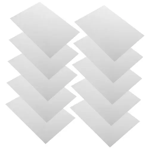 Produktbild: TOPPERFUN 10stücke Kunststoffplatten Matte Thermoplastische Blätter Für -projekte Leicht Zuschneidbar Feuerfest Für Displays Bilderrahmen Und Bastelarbeiten