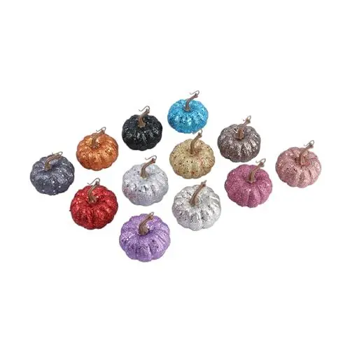 Produktbild: TOPPERFUN Halloween Kürbis Ornament 8cm Simulation Kürbis für Party Kürbis Decor Faux Künstliche Kürbisse