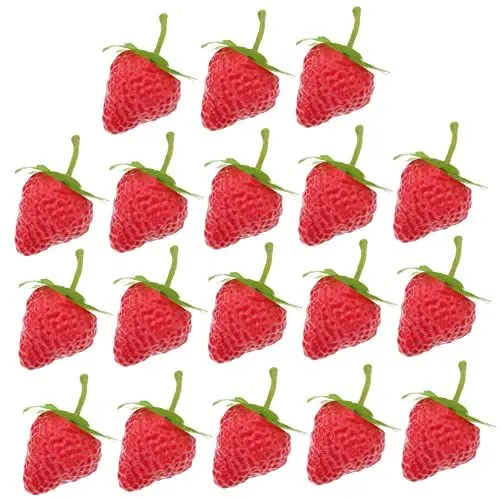 Produktbild: TOPPERFUN 18pcs Realistische Gefälschte Erdbeeren Für Party Home Bar Hochzeit Fotografie