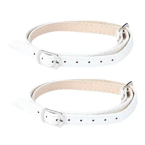 Produktbild: TOPPERFUN 1 Paar Überkreuzte High-heel-riemen Knöchelriemen Mit Hohem Absatz High-heel-schuhriemen Abnehmbare Schuhriemen Für Absätze Riemchen Rutschfeste Schuhe Gurt High-end-pu Damen Weiß