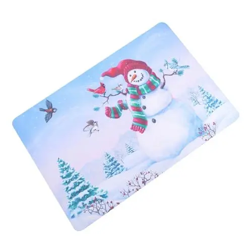 Produktbild: TOPPERFUN 1 Stück Weihnachts-fußmatten Weihnachtsmatte Teppich für Badezimmer Küche Wohnzimmer Vielseitige Dekorative Schneemannmatte – und Wasserabsorbierendes Design