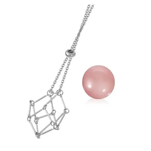 Produktbild: TOPPERFUN Elegante Kristallhalter-Halskette Käfig-kristallanhänger Kordelhalter Handgefertigte Metall-kristallbeutel-Halskette