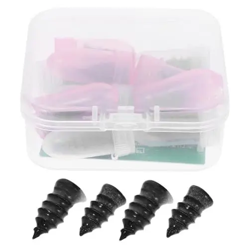 Produktbild: TOPPERFUN 1 Satz Reparaturset Für Schlauchlose Reifen Reifenschraube Nagel Reparaturset Für Autoreifen Nagel Zur Reifenreparatur Reifenschrauben Reifenstopfen Reifenreparaturset Eisen Black