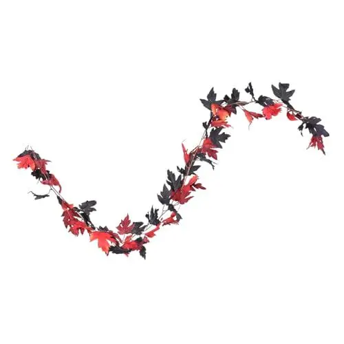 Produktbild: TOPPERFUN Ahornblatt- Aus Rattan Künstliche Weinreben Dekoration für Halloween Heimdekoration Büroparty Einfach Zu Montieren