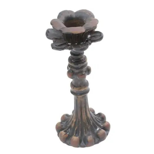 Produktbild: TOPPERFUN 1stk Kerzenhalter Aus Harz Hochzeitskerzenständer Retro Kerzenlicht Schwarzes Stumpenkerzen Kerzenhalter Party Kerzenhalter Kerzenleuchter Esstisch Requisiten Klassisch