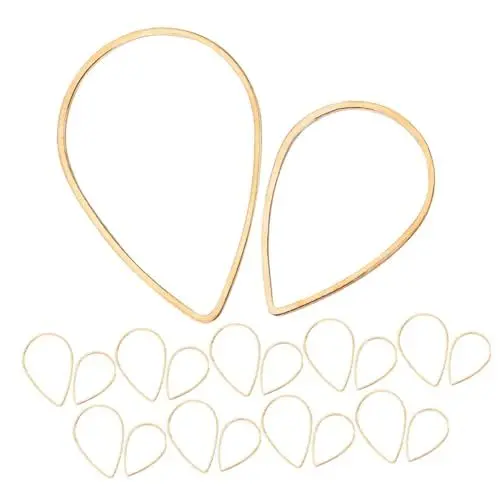 Produktbild: TOPPERFUN 20St k gold runde ohrringe anhänger anhänger Armbänder Anhänger Perlenohrringe geometrische ohrringe wohnungseinrichtung Anhänger zur Schmuckherstellung geometrischer Charme Kupfer