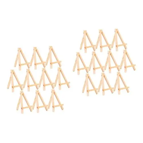 Produktbild: TOPPERFUN 20 Stk Malstaffelei Staffelei stehen Staffelei für Kinder kleine Staffelei Mini-Stativ Tischstativ holzdeko malerzubehör tischdeckenklammern Gemäldehalter Staffelei aus Holz Bambus