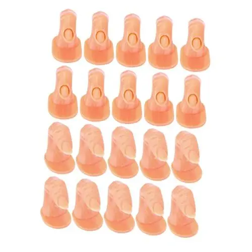 Produktbild: TOPPERFUN 20 Stück Maniküre Übungsfinger Modell Acryl Gel Nagelkunst Trainingsfinger Wiederverwendbar Einfach Zu Benutzen Nailart Zubehör Für Nageldesign Für Anfänger Und Profis