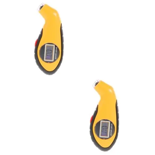 Produktbild: TOPPERFUN 2st Autoreifendruckmesser Reifenprofiltiefenmesser Digital Reifenluftmesser Für Motorräder Reifendruckprüfgerät Druckwächter Reifendruckprüfer Abs Monitor Digitaler Bildschirm