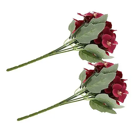 Produktbild: TOPPERFUN 2 Stücke Nelken Künstliche Blumen Seide Blume Bouquet Gefälschte Blumen Bouquet Für Hochzeit Herzstück