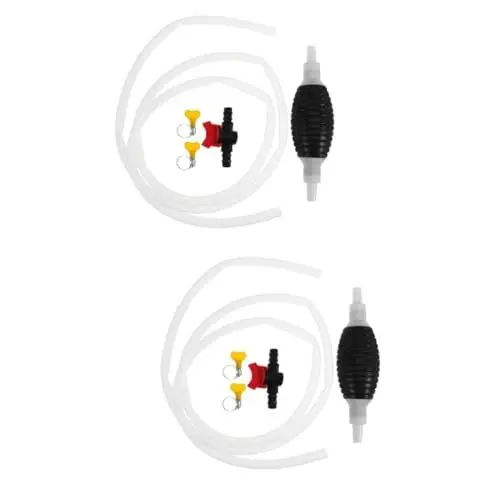 Produktbild: TOPPERFUN 2 Sätze Manueller Saugschlauch Siphonpumpen-Set Für Den Gastank Handkraftstoffpumpen Benzinpumpe Gasheberpumpe Siphonschlauch Für Benzin Benzinsiphon Gassiphon-Set Wassersiphon Pp