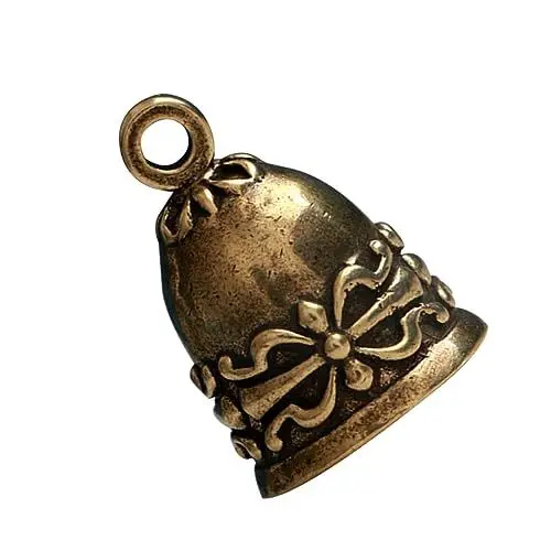 Produktbild: TOPPERFUN 2st Anhänger Aus Messing Hexenglocken Bärenglocken Zum Wandern Glücksbringer Alte Glocke Glücksglocke Metallglocken Für Kunsthandwerk Kuhglocken Amulett Glücklich Männer Und Frauen