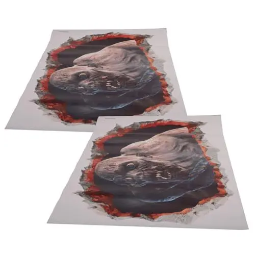 Produktbild: TOPPERFUN 2stücke Zerbrochene Zombie Wandsticker Für Halloween Deko Abnehmbare Aufkleber Für Wohnraum Badezimmer Und Schlafzimmer Einfach Anzubringen Ohne Rückstände Zu Hinterlassen