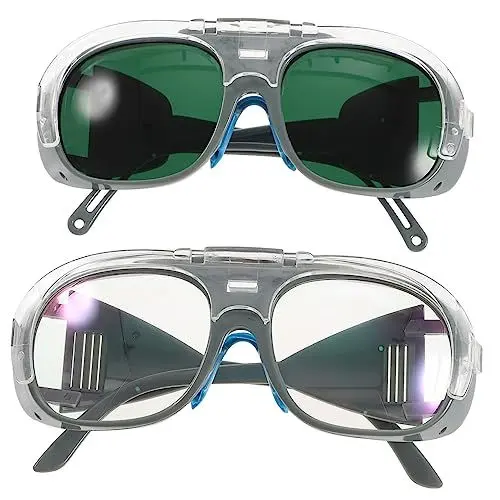 Produktbild: TOPPERFUN 2st Schweißbrille Schutzbrille Zum Argon-lichtbogenschweißen Automatische Schweißlinse Solarbetriebene Schweißerbrille Schwei?gl? Muschelschale Sonnenbrille Staubdicht Plastik