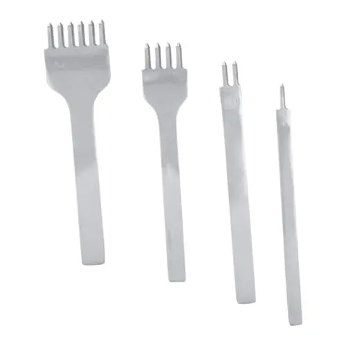 Produktbild: TOPPERFUN 4 Stücke Stahl Leder Loch Puncher Set Handwerk Stanzen Tool Kit Glatte Hand Werkzeuge