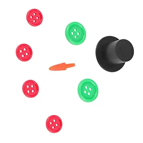 Produktbild: TOPPERFUN 50 Sets Weihnachts-schneemann-ornament-set Dekorationen Schneemann-nasenknöpfe Mini-hüte Eltern-kind-aktivität Weihnachtsfeierzubehör