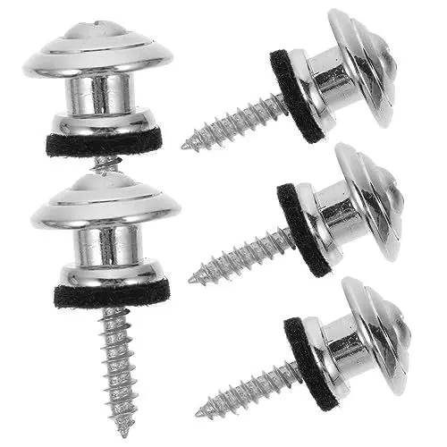 Produktbild: TOPPERFUN Ersatz-gitarrengurtverschlüsse – 5 Stück Metall-gitarrengurtknöpfe Für Bassgitarre