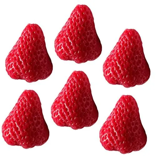 Produktbild: TOPPERFUN 6 Stück Erdbeer Sojawachs Dekokerzen Für Zuhause Handgefertigte Erdbeerkerze Erdbeer Duftkerzen Heimkerzen Mini Kerze Wachs Duftkerze Tischkerzen Einzigartige Kerze