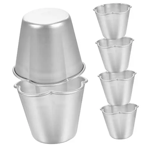 Produktbild: TOPPERFUN 6 Stück Teiliges Antihaft Muffinformen Mini Kuchen und Puddingformen für Obst Desserts Muffins für Partys und DIY Backen Hochtemperaturbeständig Leicht zu Entformen