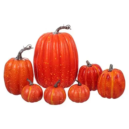 Produktbild: TOPPERFUN Halloween Künstlicher Kürbis 7-teiliges Kürbis-Set Realistisches Kürbis- Home Party Dekorationen Kürbisse Für Halloween