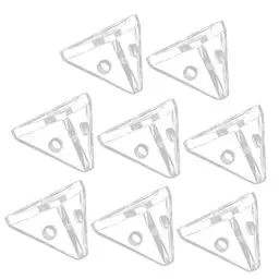 Produktbild: TOPPERFUN 8Stück Vitrinen Befestigungsschnalle, Acryl Winkelhalterung, transparente Winkelhalterung, Dreieck Winkelverbinder, Dreiecksgelenk, Kastenverbinder für Befestigungsfunktion