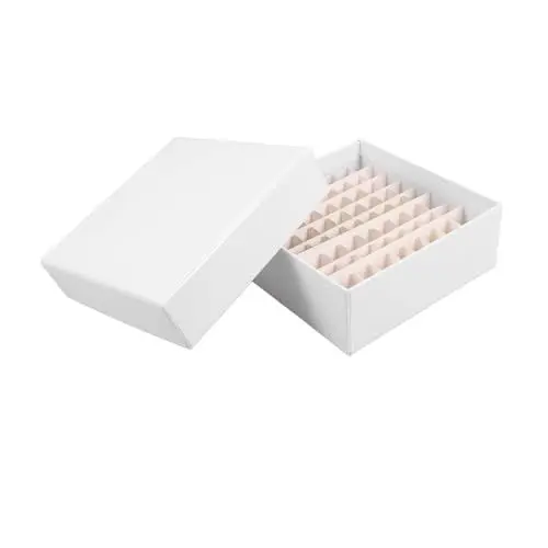 Produktbild: TOPPERFUN Boxen Zentrifugenröhrchen Box Tubenbehälter Parfümproben Organizer Kleine Behälter Gefrierbehälter Kleine Lagerbehälter Weißes Papier