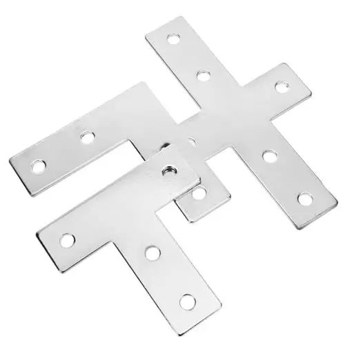 Produktbild: TOPPERFUN Eckhalterung Aus Aluminium Und T-form Flache Klammern Für Möbelbefestigung Aus Hochwertigem Zur Befestigung Metallprofilen Für Möbelreparatur Und Diy-projekte