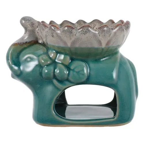 Produktbild: TOPPERFUN Keramikbrenner Lotus-Elefant Design Diffusor Elegante Wohndekoration