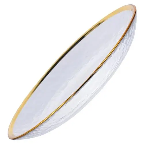 Produktbild: TOPPERFUN Glasteller Für Salate Pasta Desserts Japanischer Art Speiseteller Salatteller Dessertteller