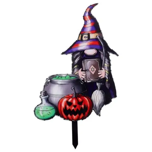 Produktbild: TOPPERFUN Halloween Decor Zeichen Stake Acryl Yard Stake Garten GNOME Ornament GNOME Outdoor Halloween Decor
