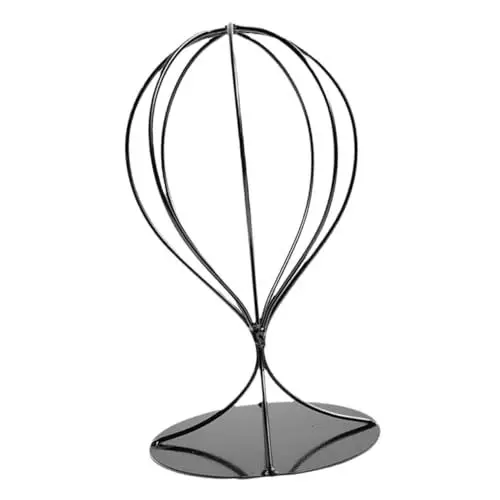 Produktbild: TOPPERFUN Hutständer mit Desktop-Huthalter Kappengestell Western Inhaber Huthalter aus Metall Hutregal Huthalter zur Präsentation Desktop-Hutdisplayhalter Hutstand Schwarz