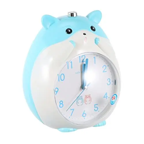 Produktbild: TOPPERFUN Kinderwecker Digital Jungen Und Mädchen Alarm Nachtlicht Cartoon Hamster Uhr Geräuschloses Uhrwerk Keine Batterie Inkl