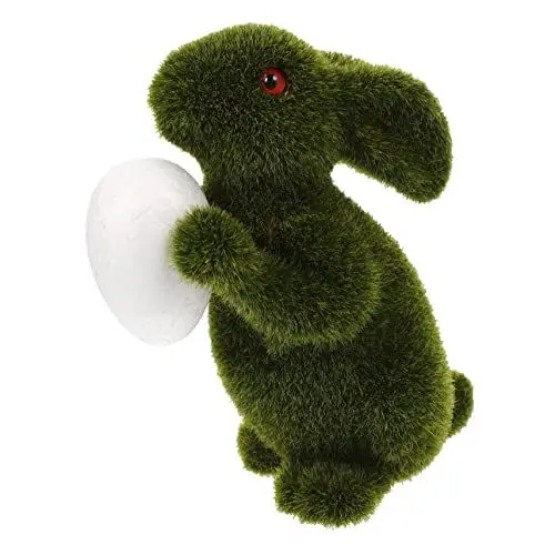 Produktbild: TOPPERFUN Entzückendes Ornament Beflockter Hase Ostermoos- Für Die Inneneinrichtung