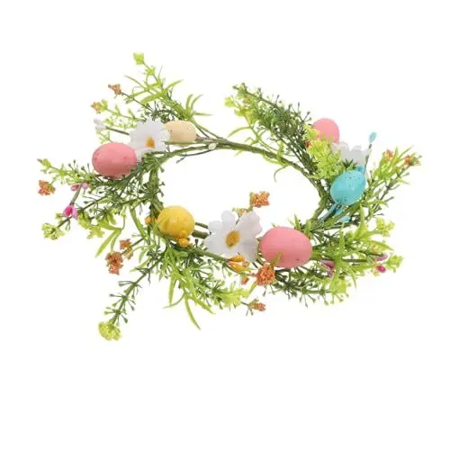 Produktbild: TOPPERFUN Osterkerzenring Mit Künstlichen Eiern Frühlingsdeko Für Tisch Durchmesser Für Festliche Anlässe Tischdeko Für Ostern