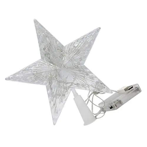 Produktbild: TOPPERFUN Weihnachtsbaumspitze LED Stern mit Bunten Lichtern Dekorative Christbaumspitze Batteriebetrieben oder USB für Festliche Weihnachtsdekoration