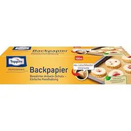 Produktbild: Toppits Backpapier, zum abrollen & abreißen, Anti-Haft-Papier, 1 x 100 Meter, Braun