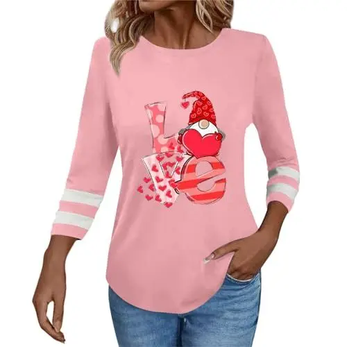 Produktbild: Tops Damen Leinen Hemden Damen Gestreifte Bluse Damen Fake Shirt Damen Gym Top Damen Elegante Blusen Damen Winter Boho Bluse Damen T Shirt Weiss Damen Leggings Und Oberteil Rosa 2XL