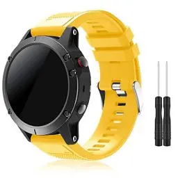 Produktbild: TOPsic Fenix 5 Sportuhr Armband - Silikon Sportarmband Uhr Armband Ersatzarmband mit Werkzeug für Fenix 5/Fenix 5 Plus/Fenix 6/Fenix 6 Pro/Fenix 7/Fenix 7 Solar/Fenix 7 Sapphire Solar/Fenix 8 47mm