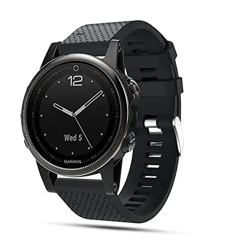 Produktbild: TOPsic Garmin Fenix 5S Armband - Silikon Sportarmband Uhr Band Strap Ersatzarmband Uhrenarmband für Garmin Fenix 5S Smartwatch GPS-Multisportuhr