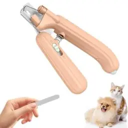 Produktbild: TOPsic Nagelknipser mit Led-Licht für Hunde Katzen, Krallenschere für Katzen Hunde, mit Nagelfeile und Spritzfest Schutzvorrichtung, für Mittlere und Kleine Haustiere Krallenpflege
