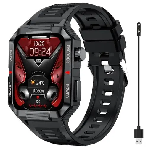 Produktbild: TOPsic Smartwatch Herren Damen, Smartwatch mit Telefonfunktion, 1,99