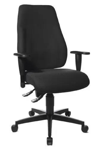 Produktbild: Topstar LT0BK BC0 Bürostuhl Lady Sitness schwarz mit höhenverstellbaren Armlehnen, 111 x 56 x 45