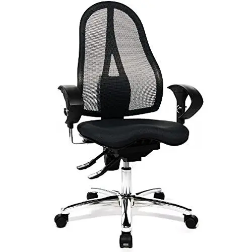 Produktbild: Topstar ST19UG20 Sitness 15, ergonomischer Bürostuhl, Schreibtischstuhl, inkl. höhenverstellbare Armlehnen, Bezugsstoff schwarz, 114 x 58 x 44