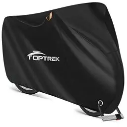 Produktbild: Toptrek Fahrradabdeckung 210D mit Nahtband Oxford-Gewebe Wasserdicht Hochwertige Fahrradgarage Outdoor 200 x 110 x 70 cm Reißfestigkeit Sonnenschutz Fahrrad Schutzhülle mit Beutel