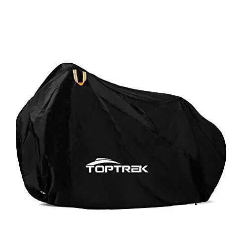 Produktbild: Toptrek Fahrradabdeckung Wasserdicht 210T Oxford-Gewebe Hochwertige Fahrradgarage Plane Wasserfest 200 x 110 x 70 CM Fahrrad schutzhülle mit Beutel