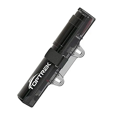 Produktbild: Toptrek Fahrradpumpe 260PSI Mini Luftpumpe Fahrrad alle Ventile(Presta & Schrader & Dunlop) kleine Fahrradluftpumpe mit Integrierter Befestigungshalter Handpumpe für Mountainbikes, Rennrad, E-Bike