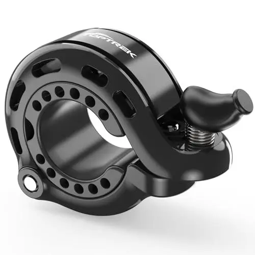 Produktbild: toptrek Fahrradklingel Mountainbike, Innovative Aluminiumlegierung Klingel Fahrrad, 2024 Aufrüstung 110dB Fahrrad Klingel Laut, Fahrradglocke für Rennrad Ebike MTB, 22.2-31.8 mm Lenker